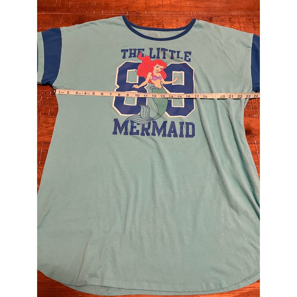The Little Mermaid Nightgown Size Large XL 14-18 Disney Ariel 89 Sleep Shirt - Picture 4 of 8